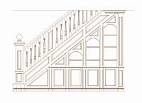 Grand Staircase wirh Bookcase